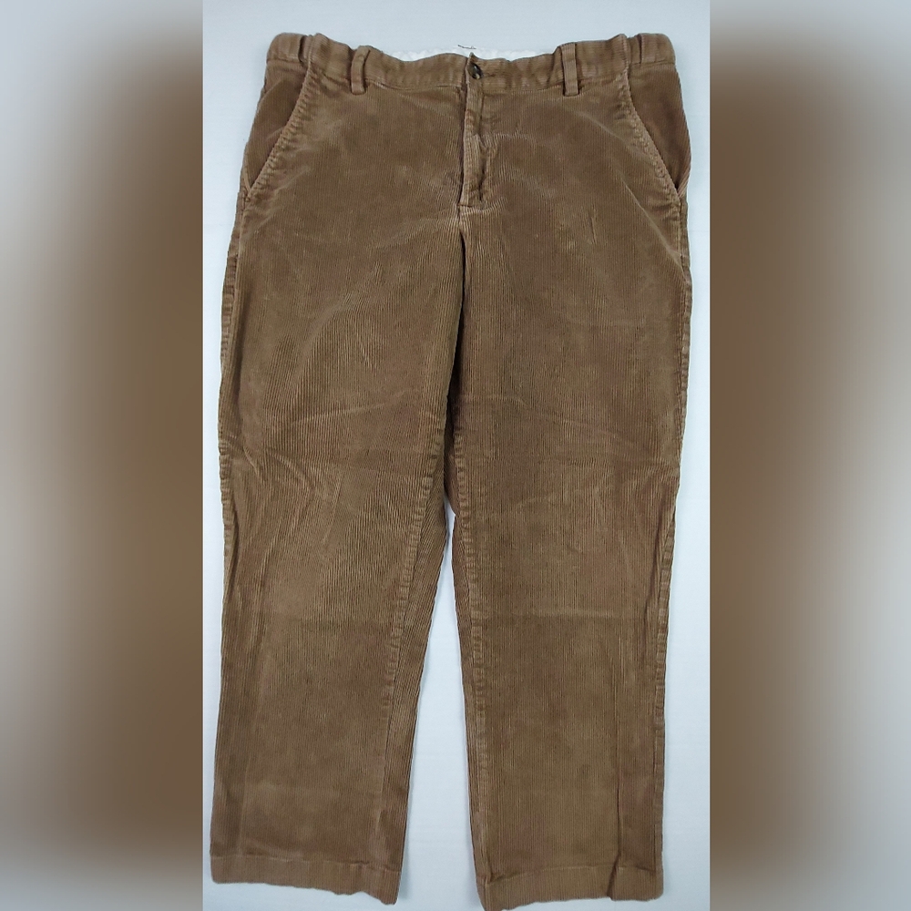 L L Bean Corduroy Pants Mens Size 37x29 Brown Comfort Waist Stretch Item 502864